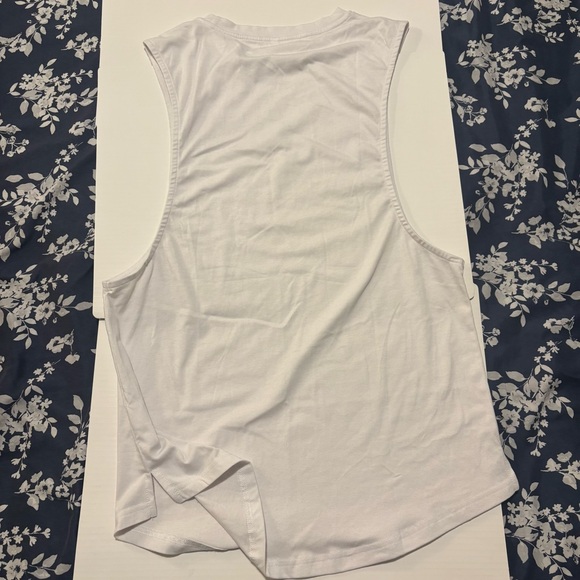 NWOT White Cut-Off Tank – Size S - Picture 2 of 2